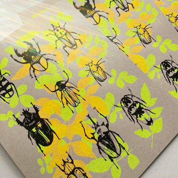 Beetle Bug Screen Print Art