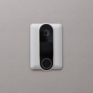 Kasa Smart Video Doorbell Mount 1-Gang Metal Wall Plate, White Textured