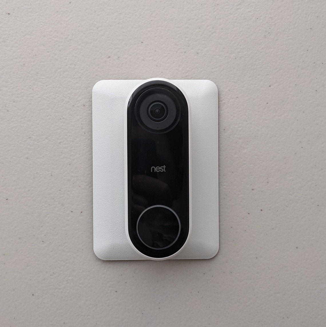 Google NEST Hello Doorbell Mount 1gang Metal Wall Plate, White