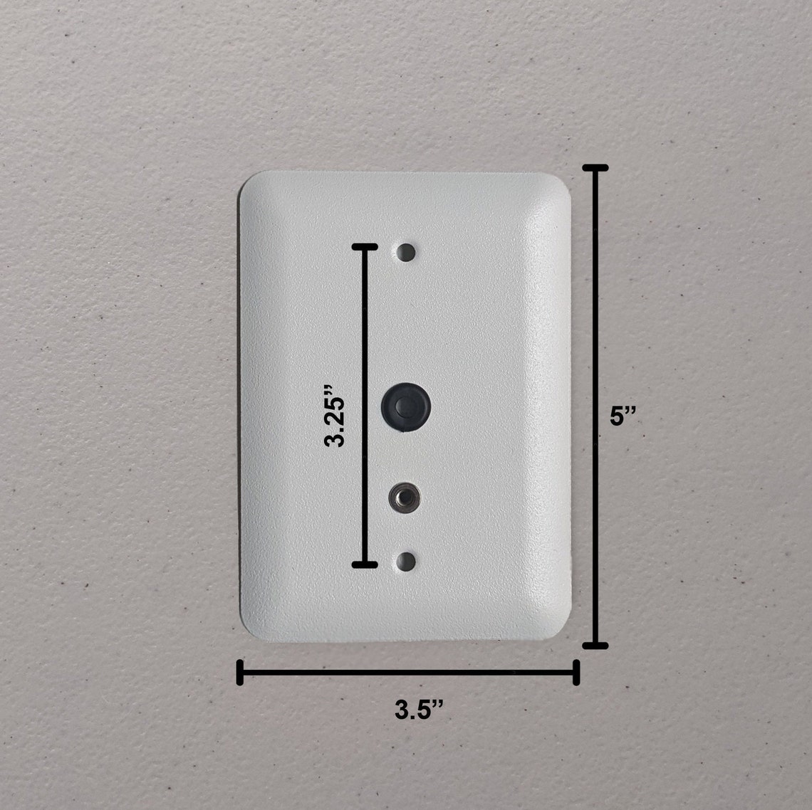 Simplisafe Doorbell PRO Mount 1gang Metal Wall Plate, White Textured