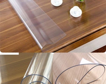 Transparent Clear Plastic Table Protector/Cover thickness 1.5 mm - Water & Heat Resistant / Premium Table Desk Protector