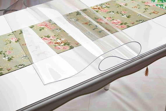 Transparent PVC 1.5 mm Waterproof Oil Proof Table Cover