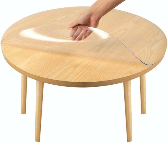 Round PVC Table Protector Transparent 1.5 mm Thick Clear Table Cover