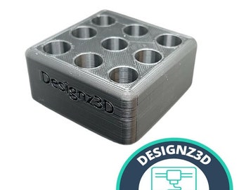 Designz3D 510 Cartridge, Pens and Battery Holder - 9 Spaces Puck (Black)