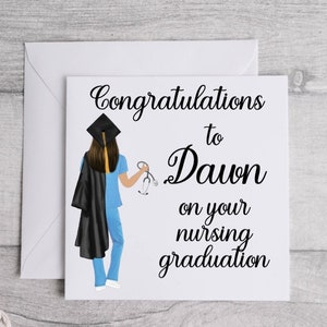 Personalised Nurse gaduation card, Nursing graduation card, Nursing graduation, Graduation card