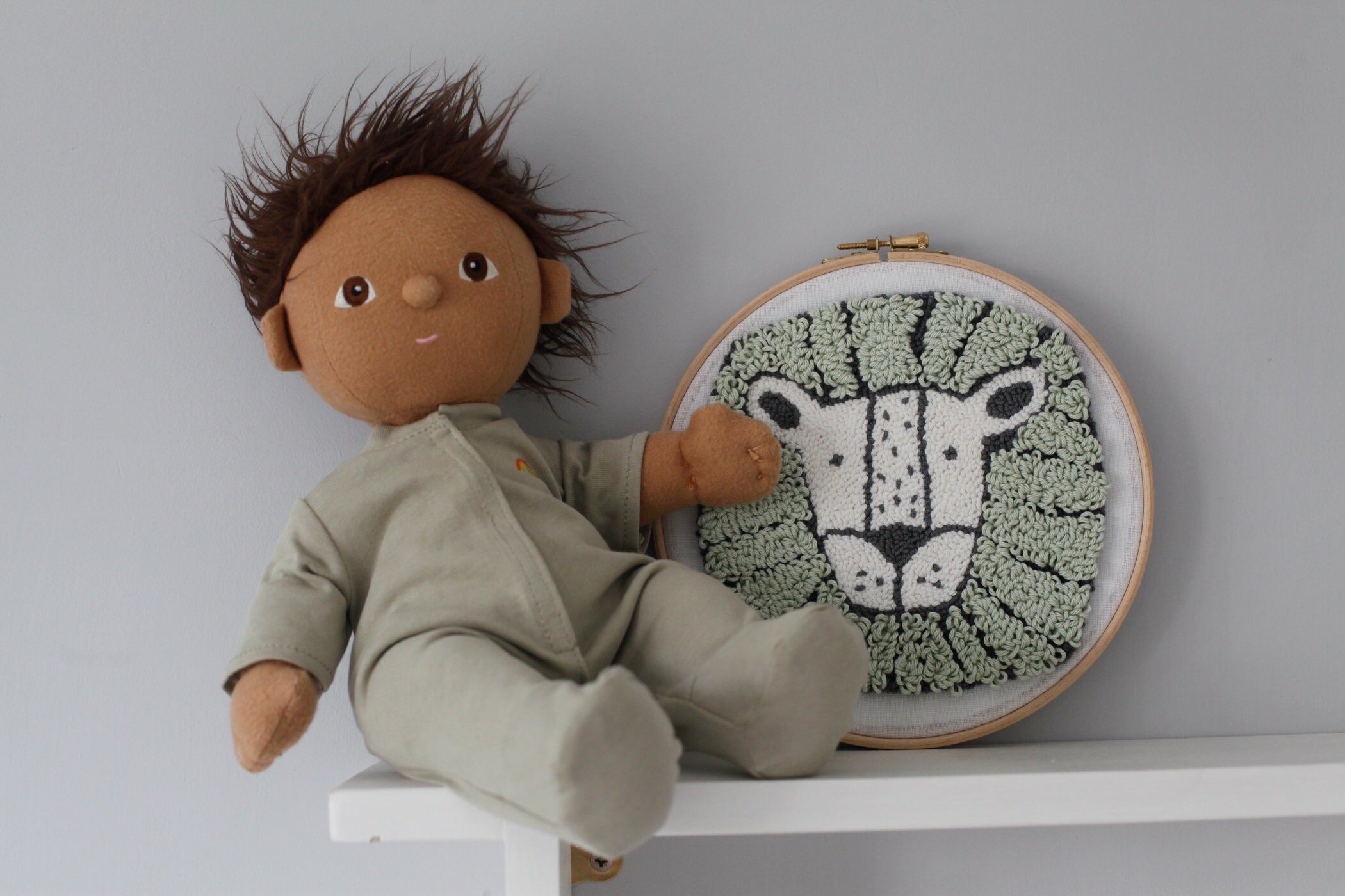 Lion Punch Needle Embroidery Made to order Etsy
