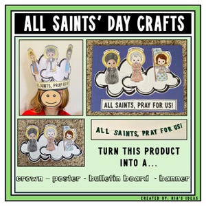 Manualidades para el Día de Todos los Santos / Corona de santos católicos / Tablón de anuncios para el Día de Todos los Santos