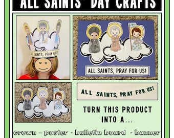 All Saints Day Crafts | Catholic Saint Crown | All Saints' Day Bulletin Board