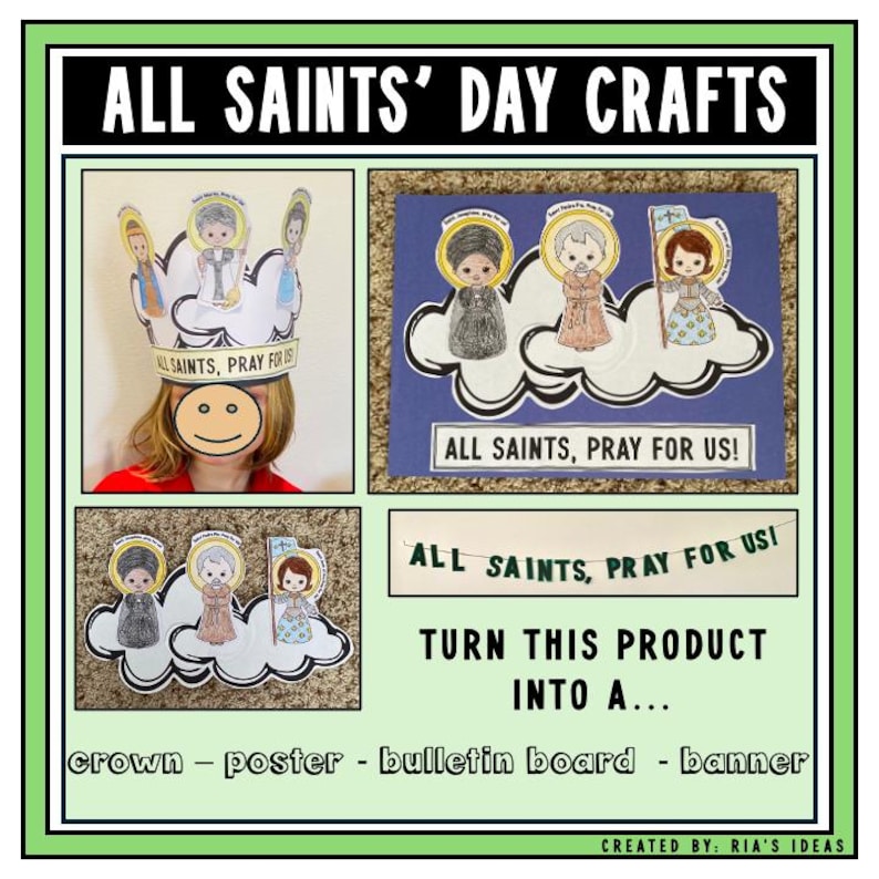 All Saints Day Crafts | Catholic Saint Crown | All Saints' Day Bulletin ...