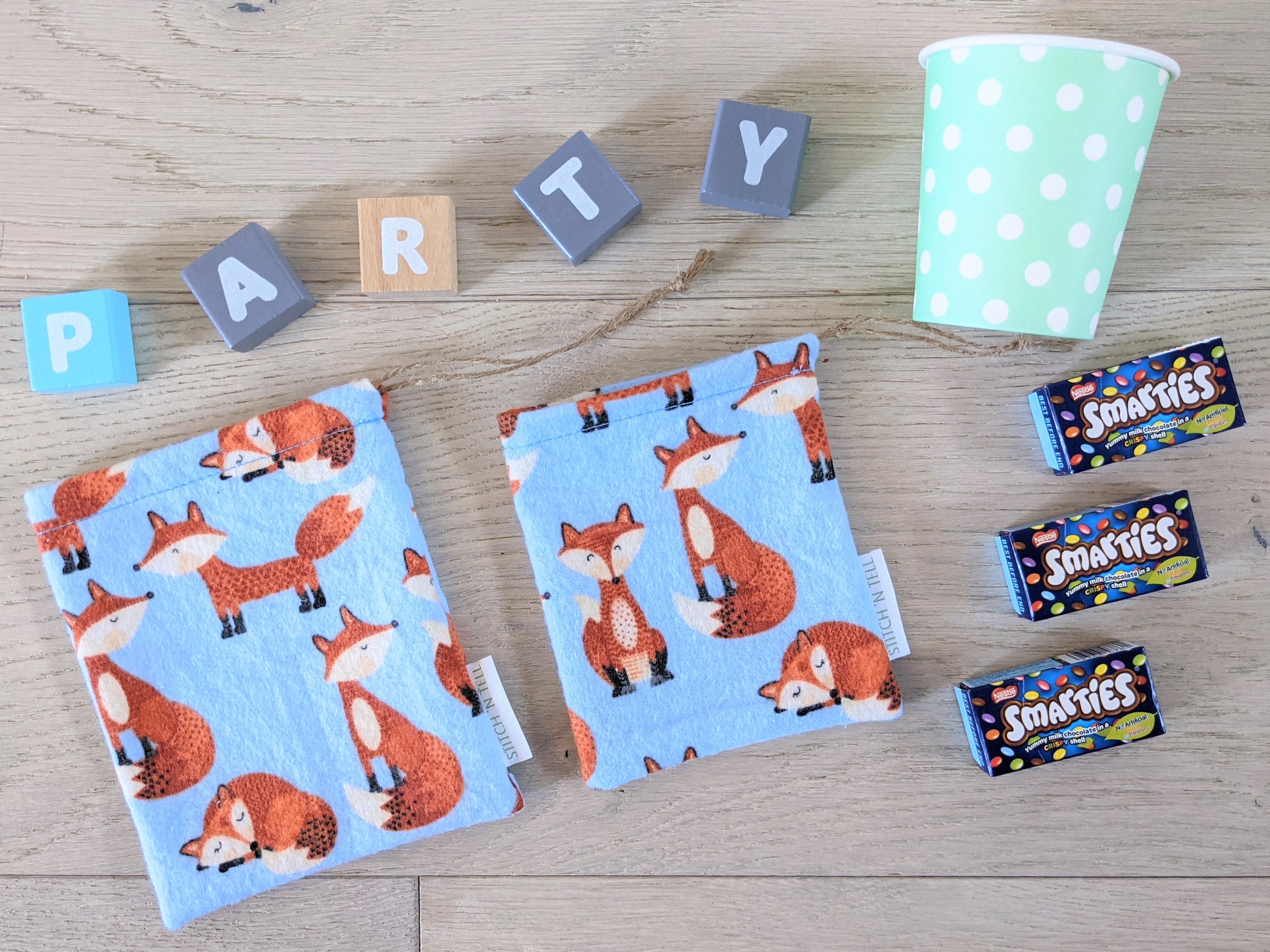 Cotton Party Bags Party Favour Bags Fabric Party Bags Kids Birthday