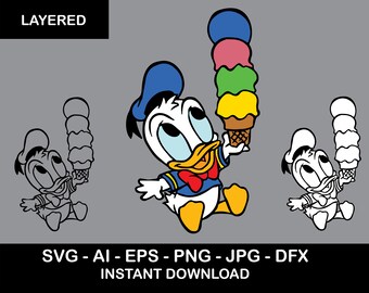 Baby Donald Vector Etsy