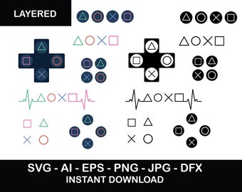 Ps4 Buttons Svg Etsy