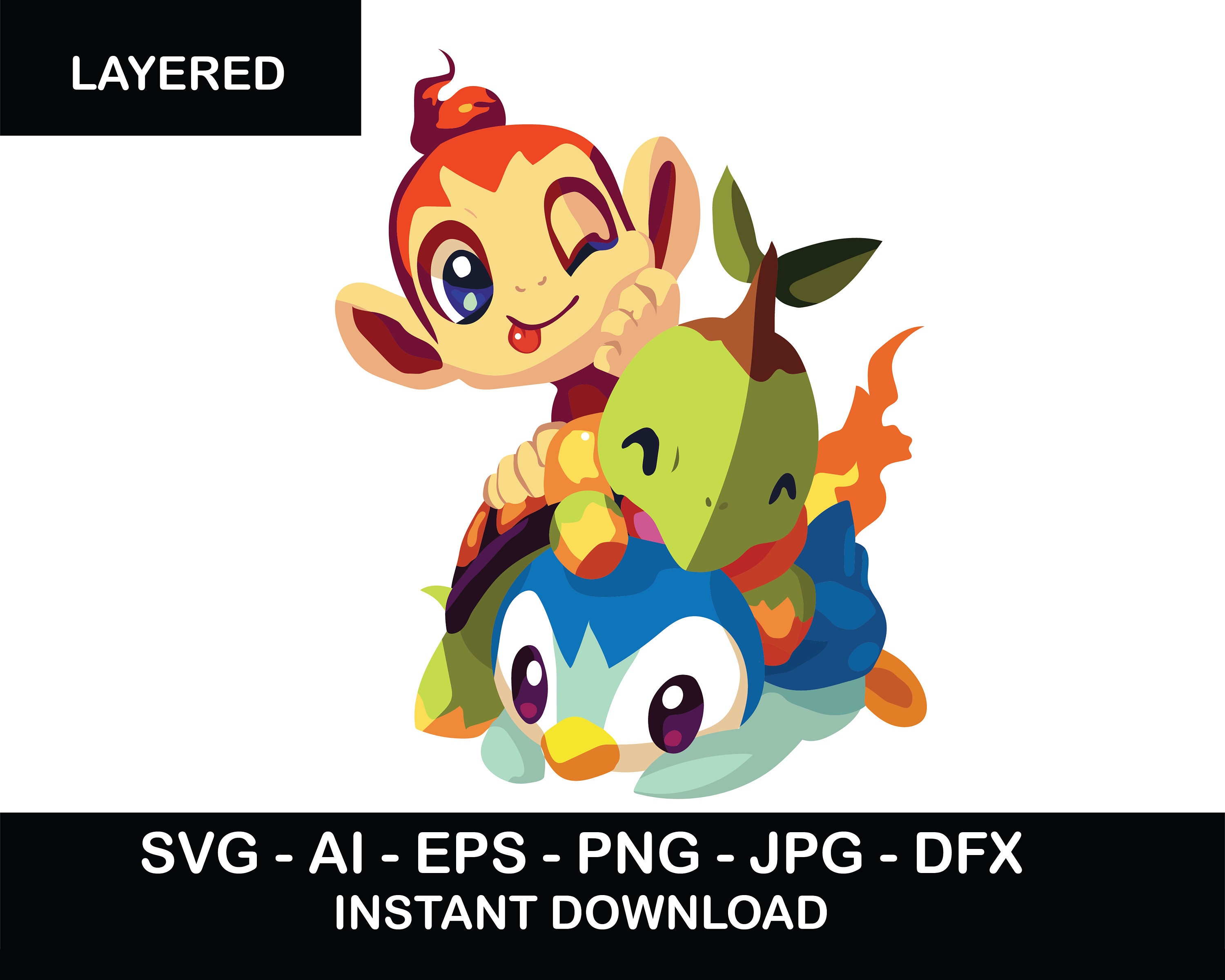 Cute Pokemon Piplup Chimchar And Turtwig Retro Video Game Etsy Cute Pokemon Piplup Chimchar And Turtwig Retro Video Game Etsy