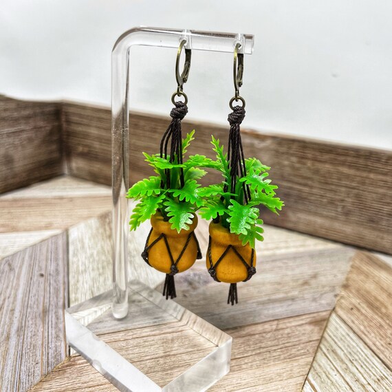 Plant Hanger Earrings Etsy