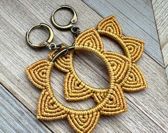 Mandala Macrame Earrings