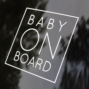 Baby on Board, Baby, Baby on Board Decal, New Mom Gift, Baby Shower Gift, Baby on Board Car Decal, Modern Baby on Board