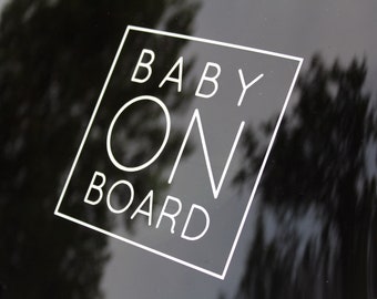 Baby on Board, Baby, Baby on Board Decal, New Mom Gift, Baby Shower Gift, Baby on Board Car Decal, Modern Baby on Board