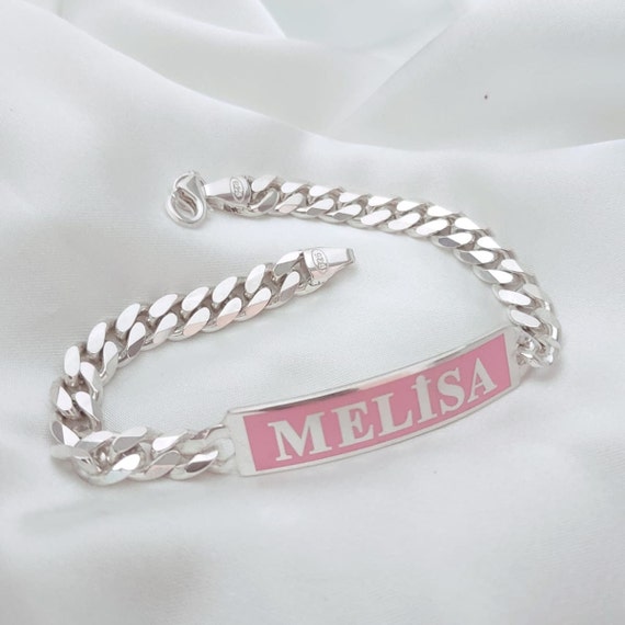 Custom Enamel Name Bracelet