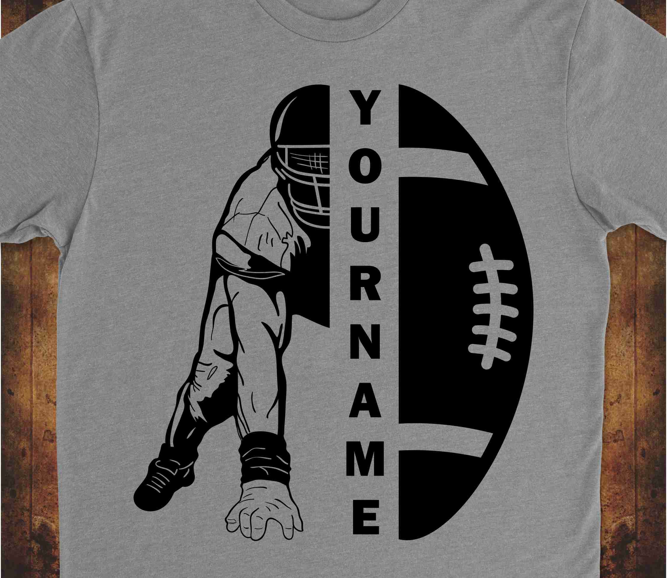 Football Player Svg Football Name Svg Football Svg Football Etsy