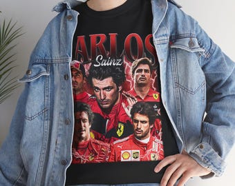 Limited Carlos Sainz Vintage T-Shirt, Carlos Sainz 90s Vintage Shirt, Gift For Woman and Man Unisex T-Shirt V-V155