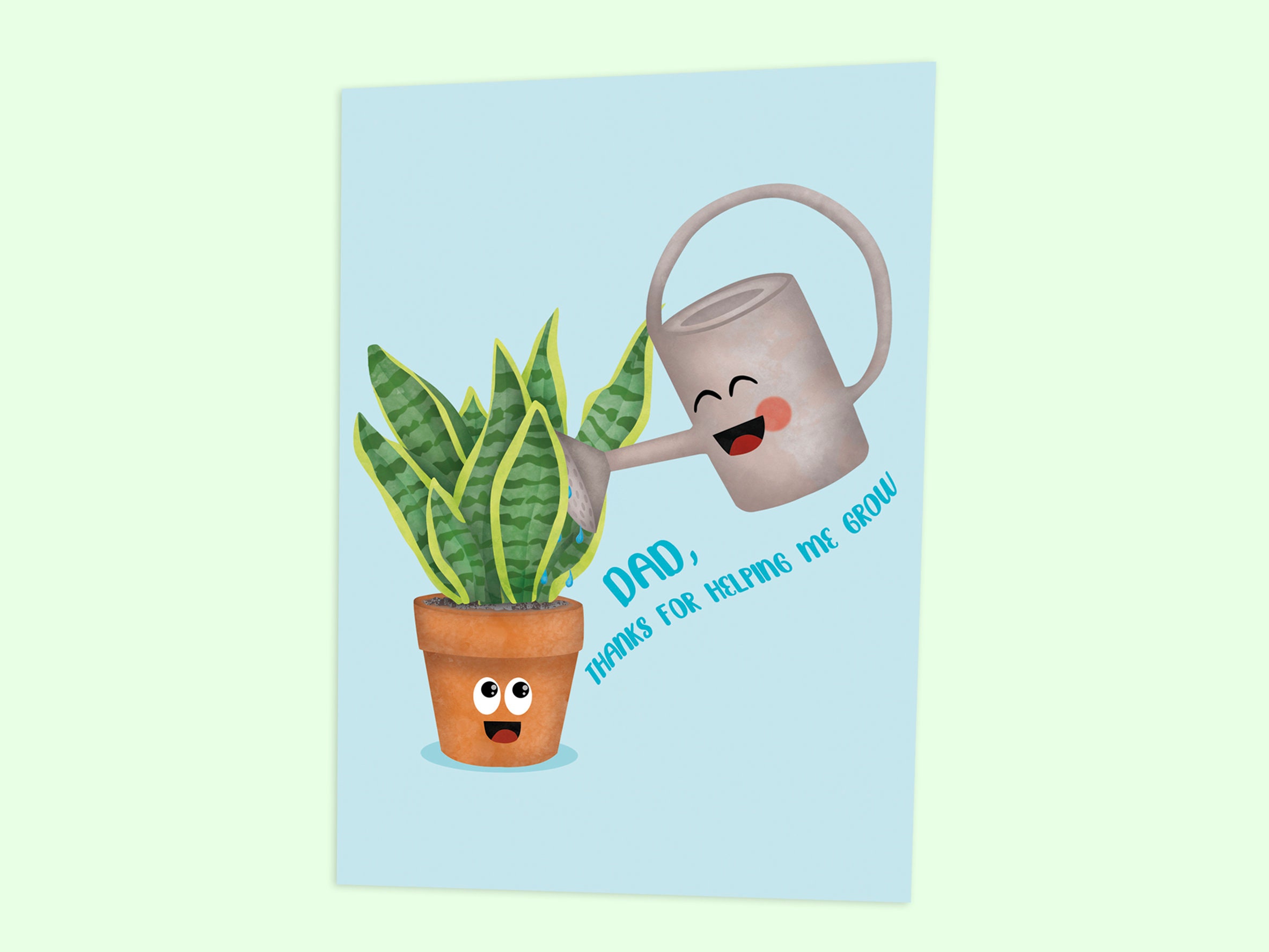 Fathers Day Greeting Card Dad Card Plant Gardener A6 Etsy UK