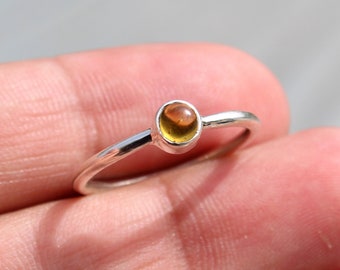 Amber Ring , Yellow Amber Ring , Stacking Ring , Gemstone Ring , Amber Gemstone Ring , Stacking Ring , Birthstone Ring , Gift for Her