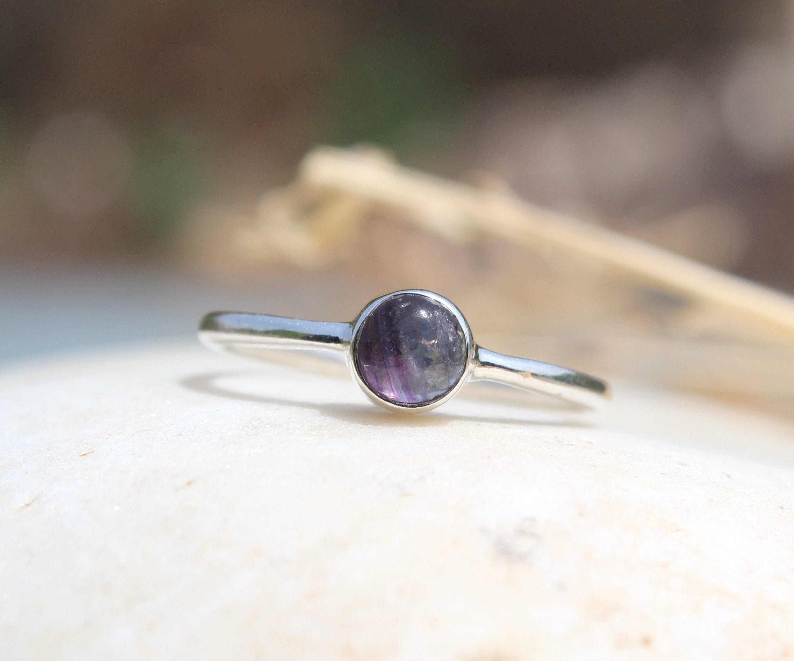 Purple fluorite best sale ring