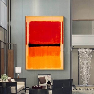 LARGE Oil Painting on Canvas by Mark Rothko Famous Paintings Vivid colors Modern Abstract Wall Art Decor