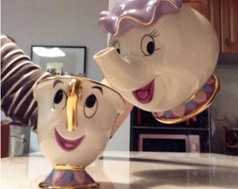Sugar Tin Beauty /& The Beast Mrs Potts
