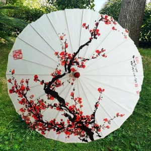 Silk Women Umbrella Japanese Cherry Blossom Silk Vintage Dance Umbrella Decorative Chinese Style Umbrella