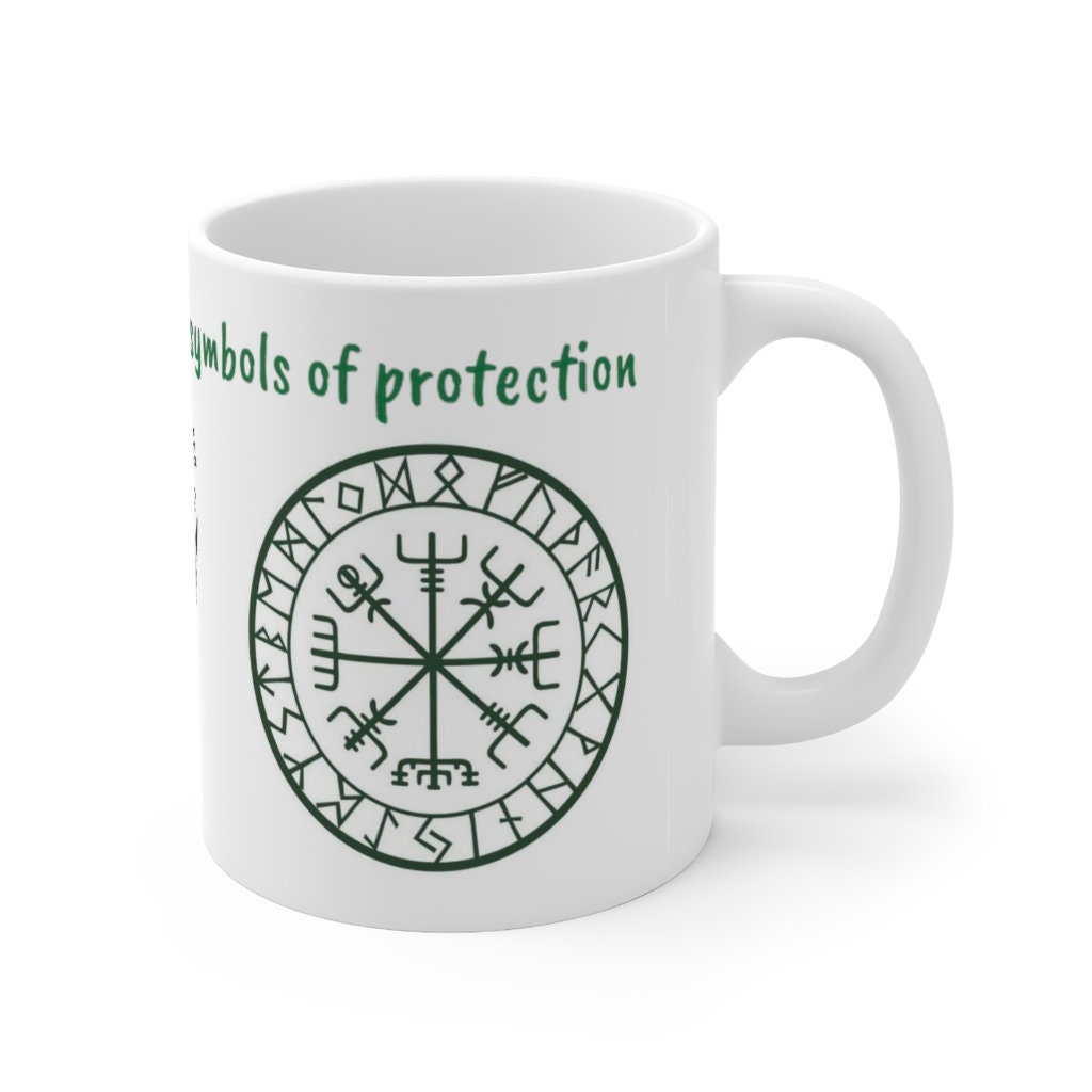 Boussole Scandinave Simbol Of Dread Casque - Mug en Céramique Vikings Ragnar Donne Courage et Force 