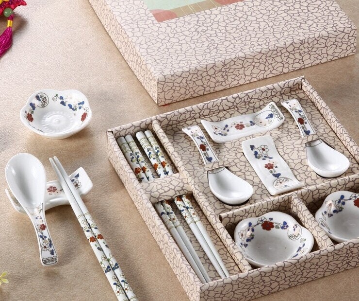 Sushi Japonais Cutlery Set Creative Wind Ceramic Tableware - Sushi avec Coffret Cadeau