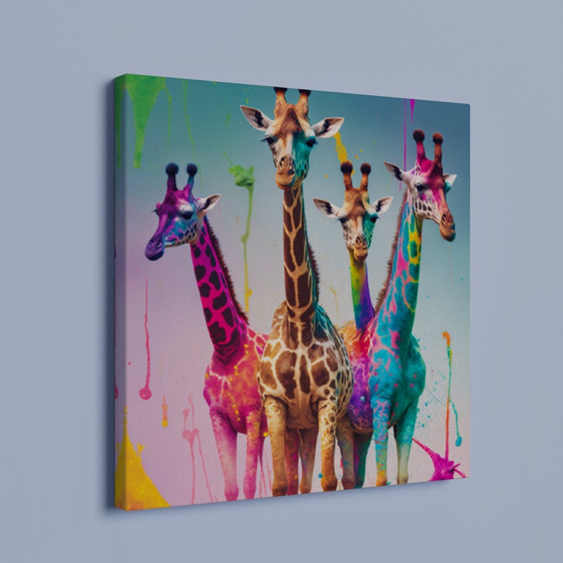 ‘Giraffes’ Matte Canvas, Stretched, 1.25
