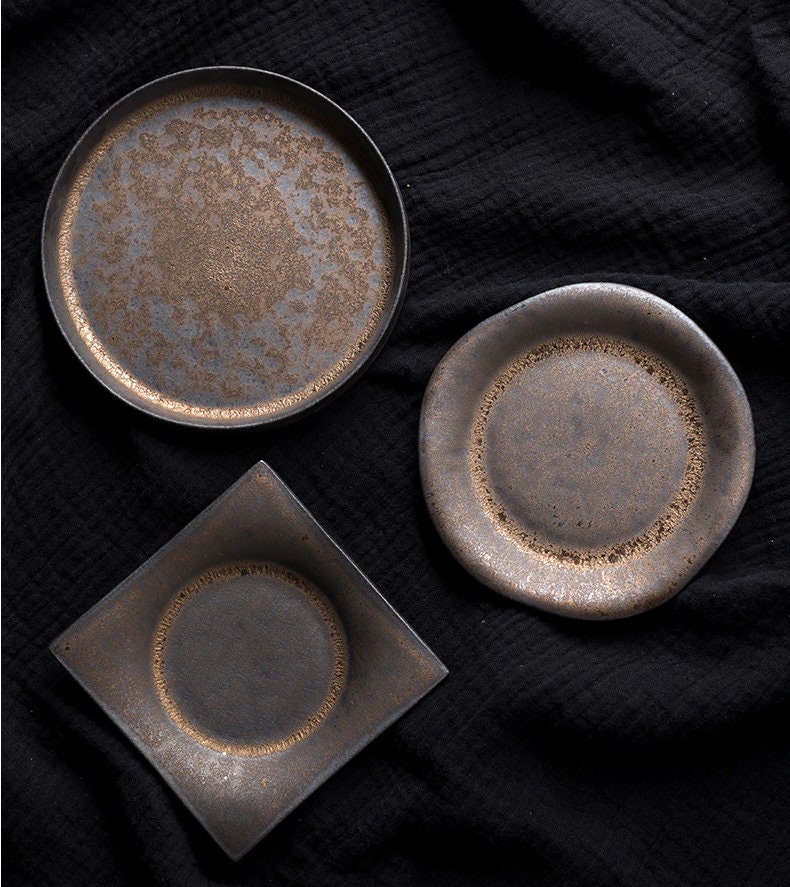 Plaque en Céramique Au Japon Rétro Style - Assiette Vintage Pour Tasse à Café Tasses Chinoises, Uste