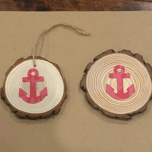 Disney Princess Anchor Wood Slice Ornament or Magnet