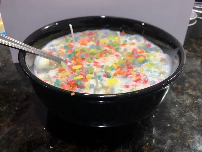 Fruity Loop or Froot Loop OR Fruity Pebble Cereal Bowl Candle Etsy