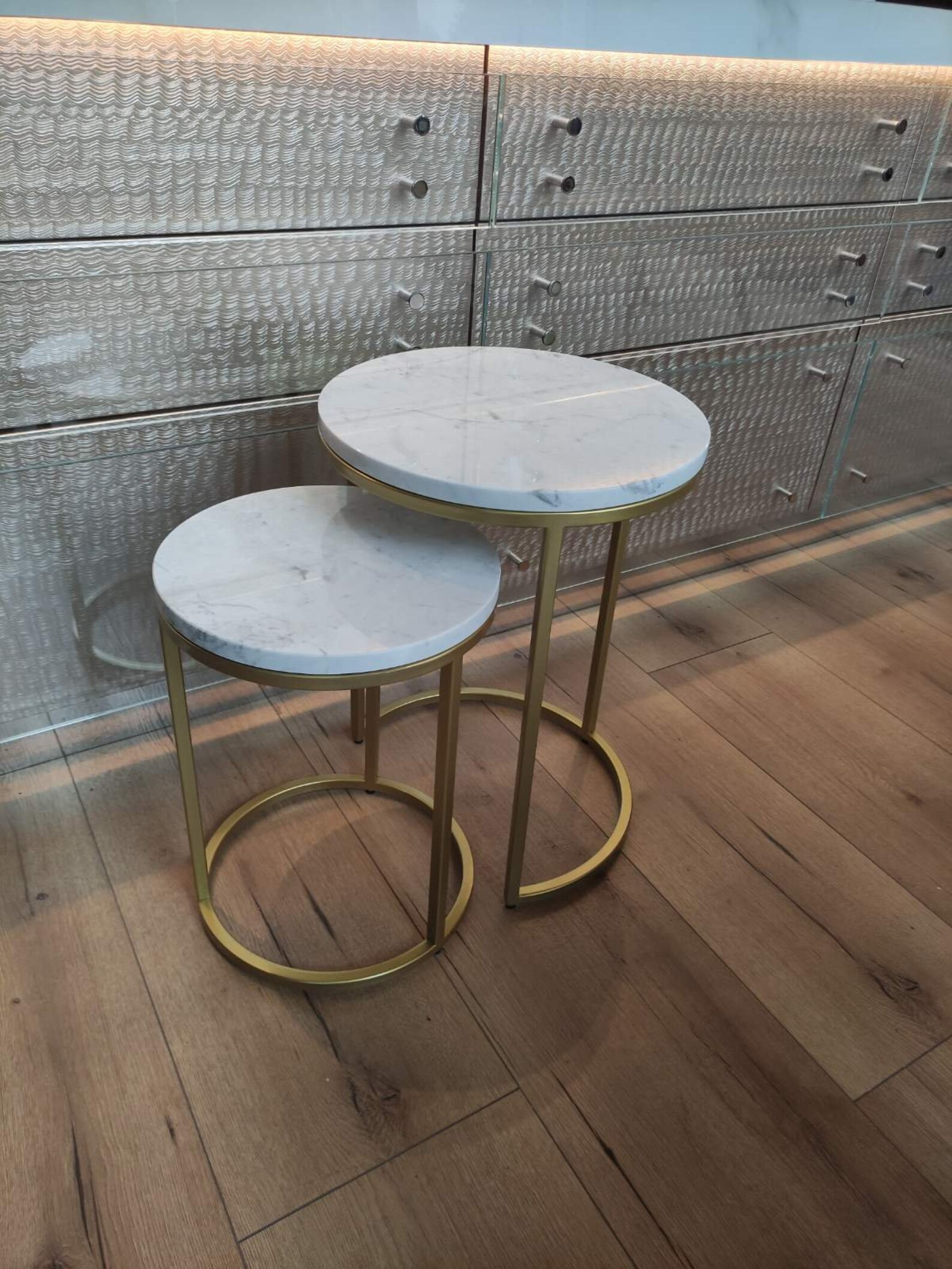 Genuine marble set of 2 nesting coffee tables Etsy