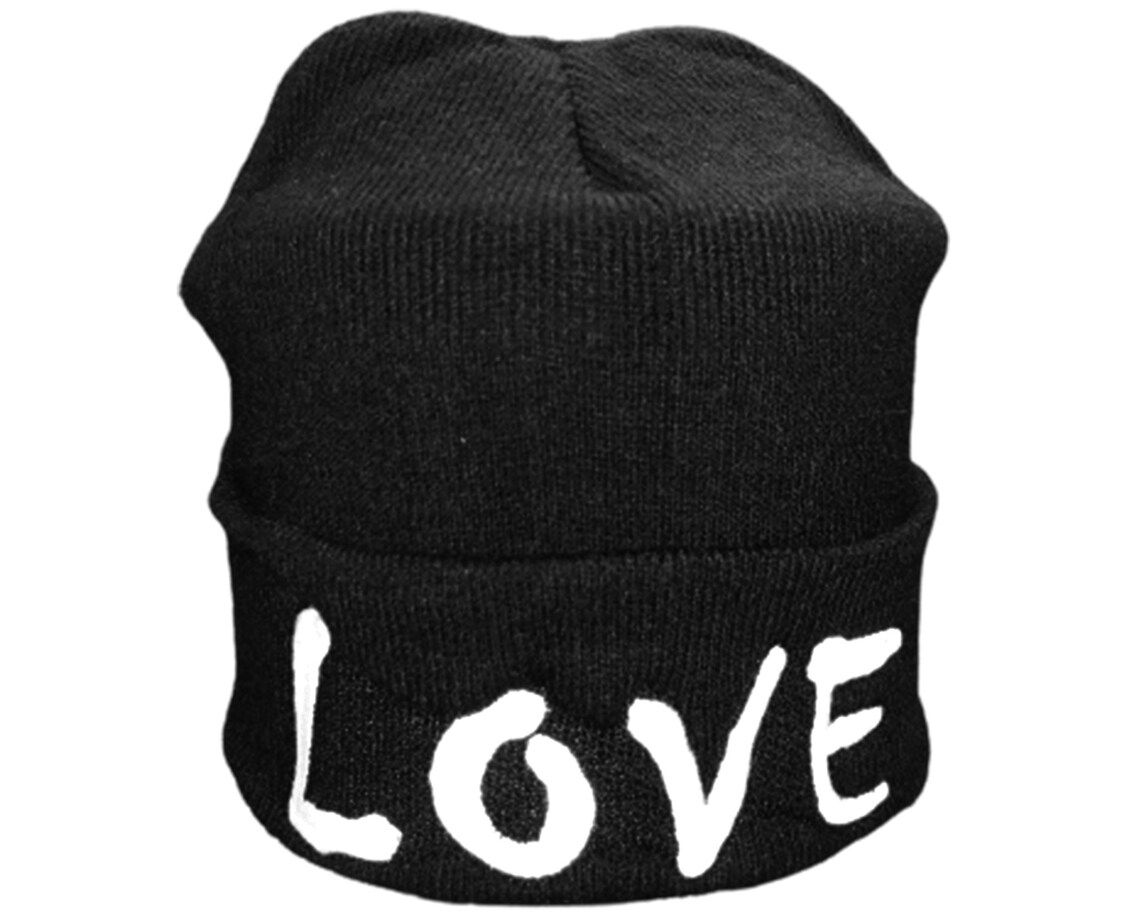 LOVE Embroidered Beanie LOVE Inspirational Hat Self Love Etsy