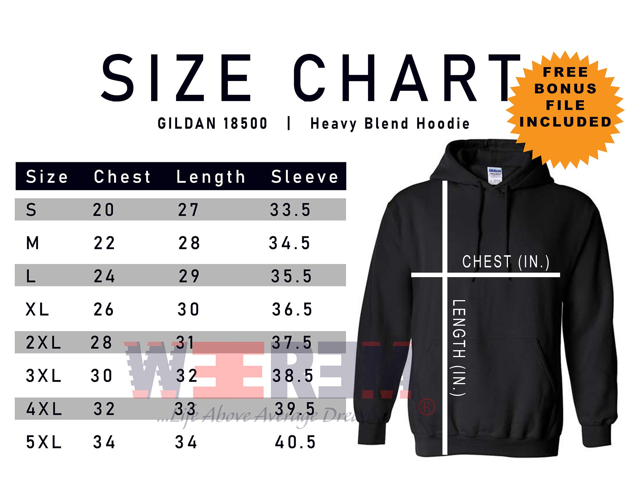 Hoodie Sizing Chart | ubicaciondepersonas.cdmx.gob.mx