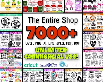 7000+ MEGA SVG Bundle, 7000+ Designs, T Shirt Designs SVG, All in One Svg Bundle, Big svg Bundle, Cut Files for Cricut, Silhouette Cut Files