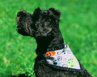 Puppy Flair Bandana Monsters on Bicycles