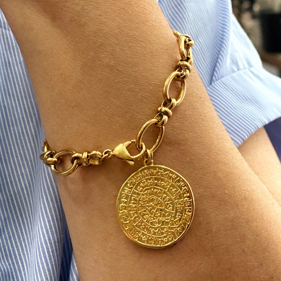 14KT Gold Tiny Coin Bracelet – DilaraSaatci