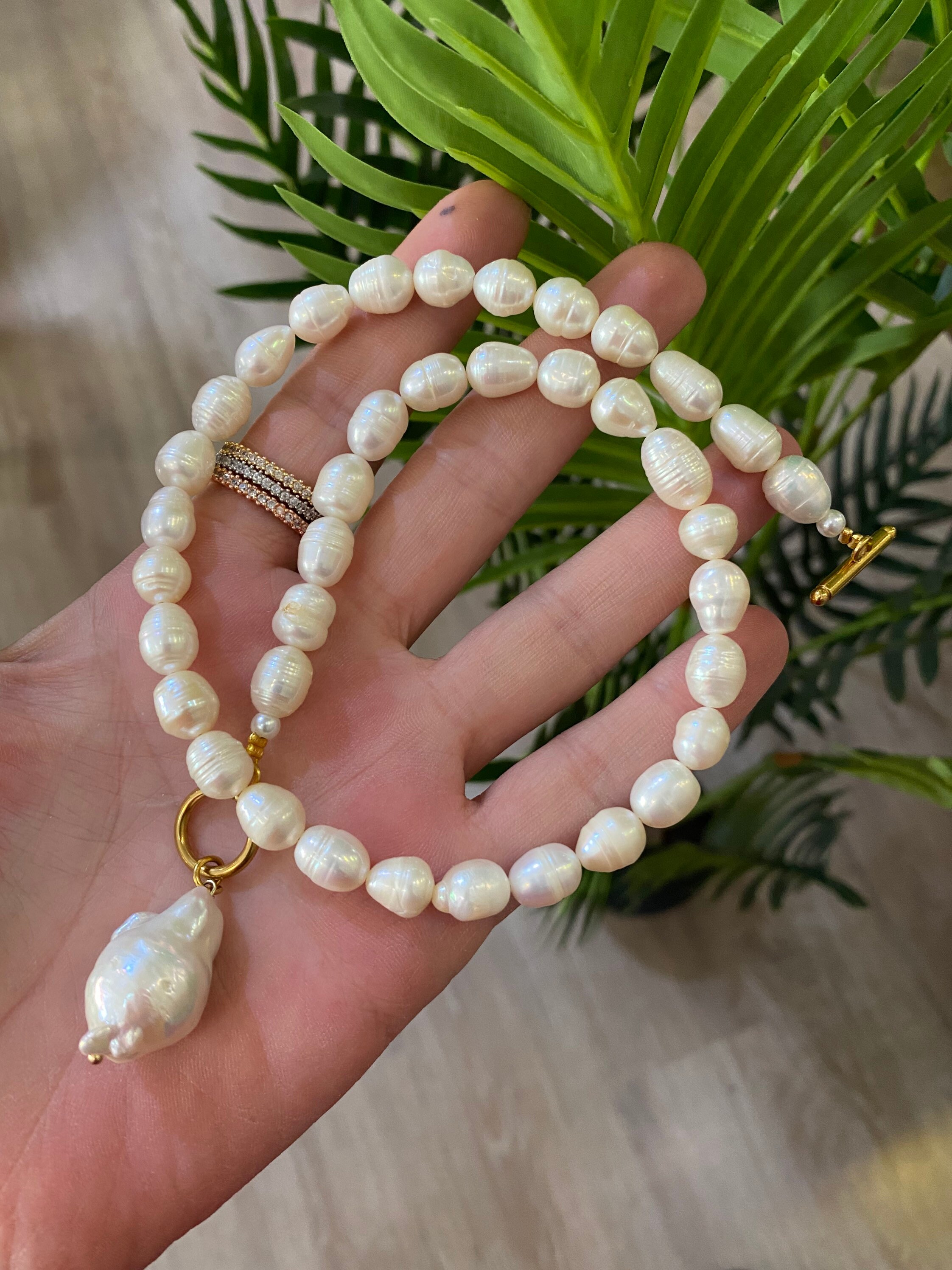 【HYERES LOR】22FW★ Baroque Pearl Necklace (Glasses Chain)S HYERES LOR】22FW☆ Baroque Pearl Necklace (Glasses Chain)S