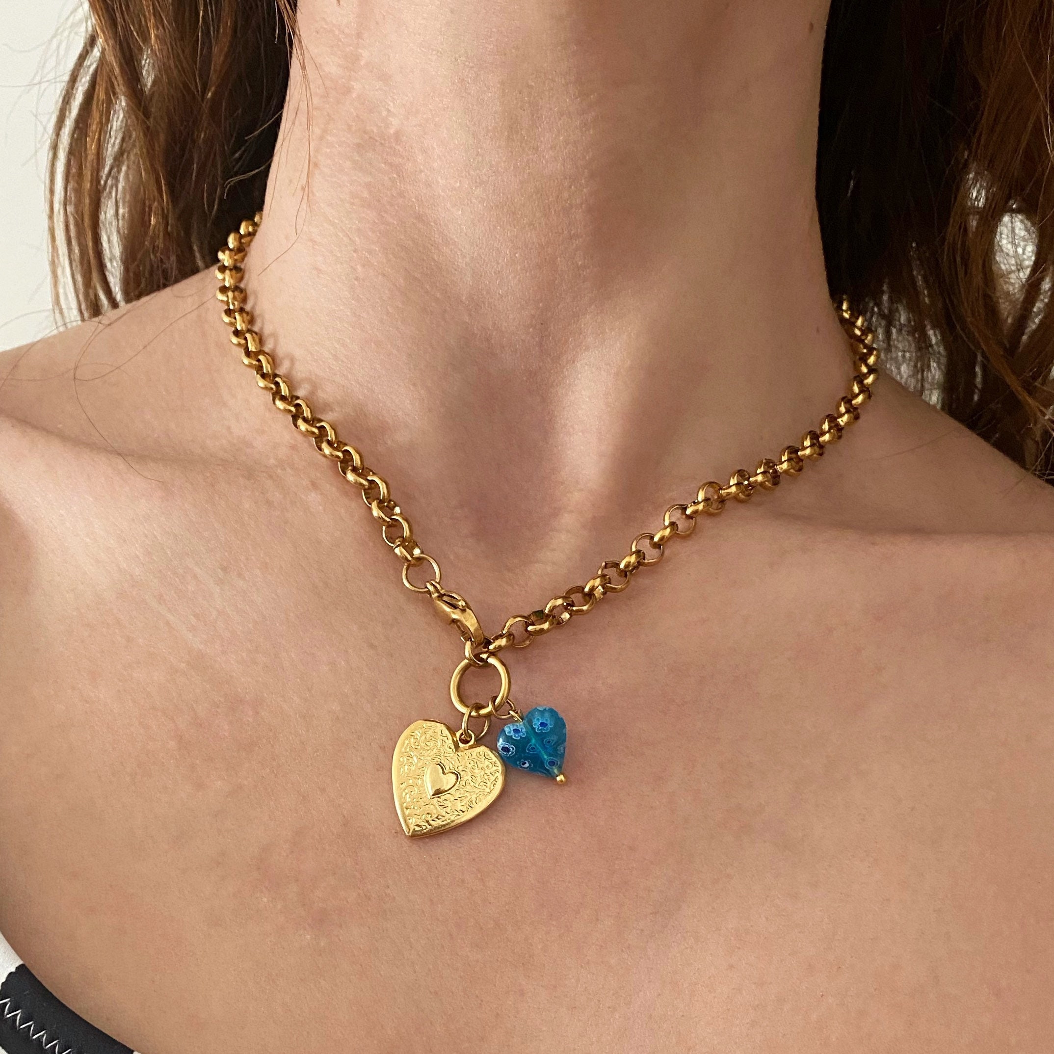 【fa.er.ie】25ss chunky heart dreamy necklace fa.er.ie] chunky heart dreamy necklace