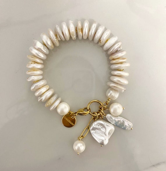 Dainty 3mm Gold & Pearl Stack Bracelet..real 14kt Gold Filled 2nd Only to  Solid Gold - Etsy