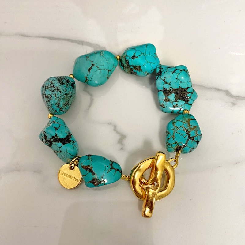 Brown Large Totem Stones Bracelet
