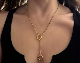 Cadena redonda para sujetar dijes, collar de cadena fina y delicada