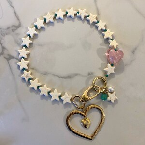 Large heart necklace, y2k necklace with stars, chunky statement necklace, giant huge heart necklace, aesthetic 90s inspired jewelry image 5