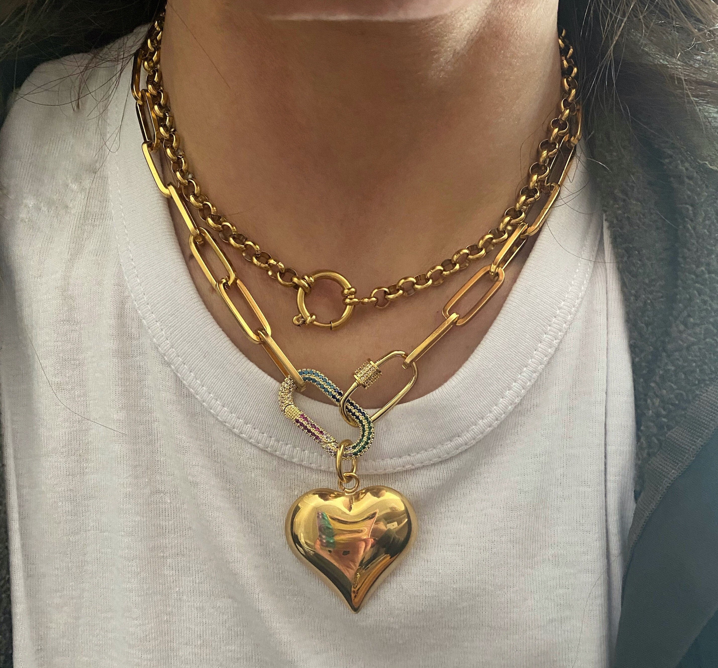 Tiffany Sterling Silver & Yellow Gold Bow Ribbon Heart Pendant
