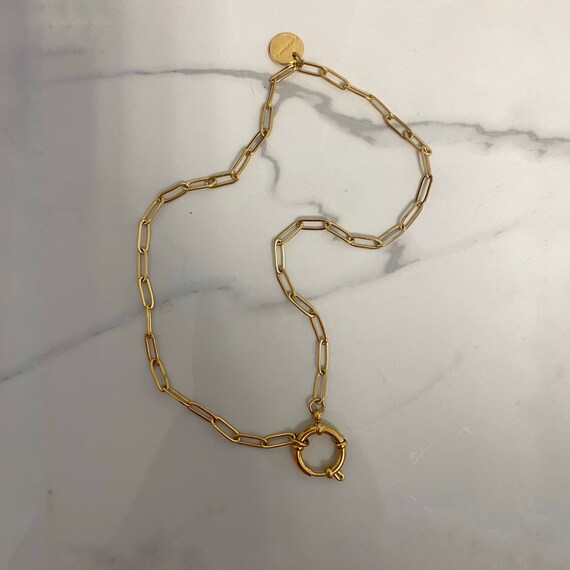 Set Di 2 Collane Donna Con Ciondolo A Doppio Cerchio Dorato | Gioielli Placcati Oro Con Zirconi, Catena A Graffetta, Regalo Per Mamma E Amica